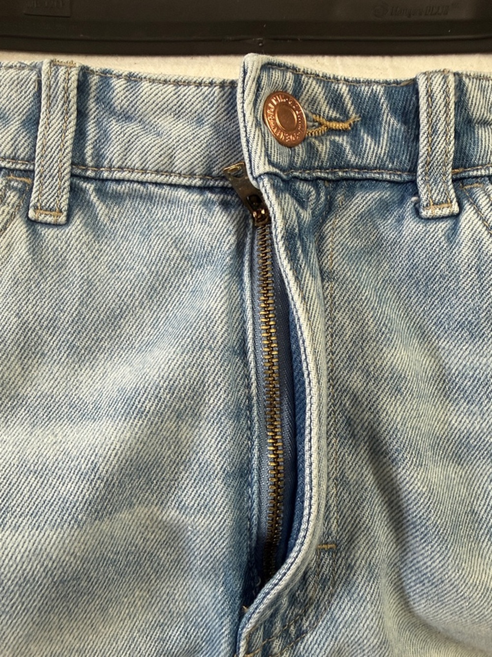 H&M Light Blue Distressed Denim Shorts - Picture 3 of 5